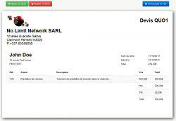 Le devis client en ligne