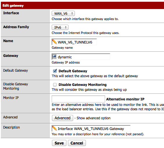 Route par défaut IPv6
